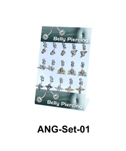 15 Angle Belly Piercing Set ANG-Set-01