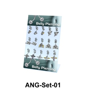 15 Angle Belly Piercing Set ANG-Set-01