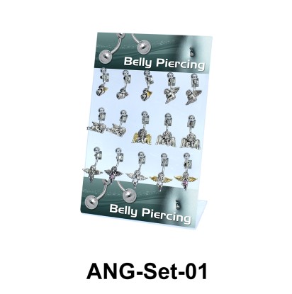 15 Angle Belly Piercing Set ANG-Set-01