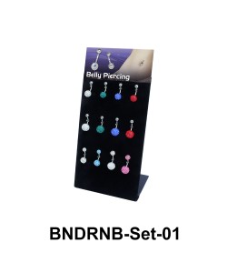 12 Belly Piercing Rainbow Set BNDRNB-Set-01