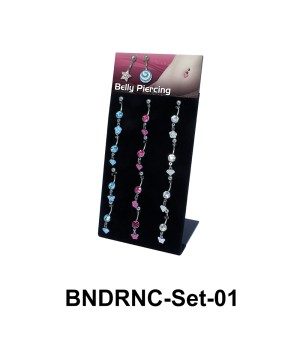 12 Rainbow Belly Piercing Set BNDRNC-Set-01