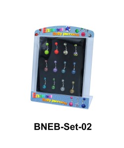 12 Enamel Belly Piercing Set BNEB-Set-02