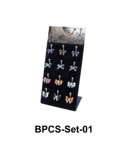 12 Bow Belly Piercing Set BPCS-Set-01