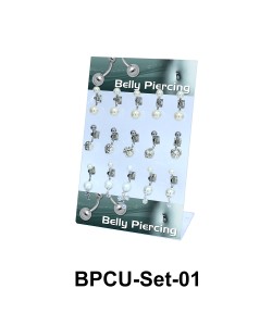 15 Pearls Belly Piercing Set BPCU-Set-01