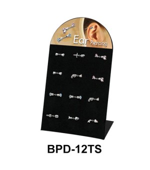 Empty 12 Holes Upper Ear Piercing Display BPD-12TS