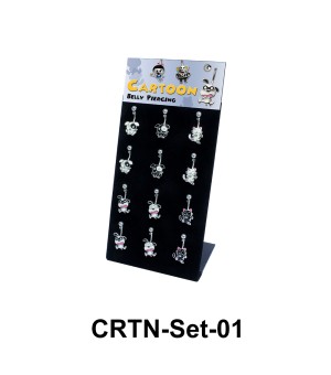 12 Cartoon Belly Piercing Set CRTN-Set-01