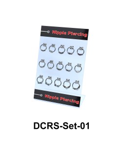 15 Nipple Piercing Rings Set DCRS-Set-01