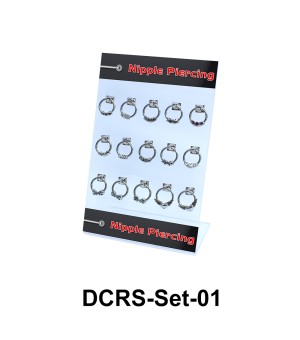 15 Nipple Piercing Rings Set DCRS-Set-01