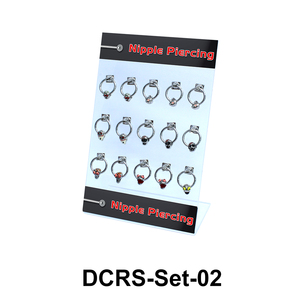 15 Nipple Piercing Rings Set DCRS-Set-02