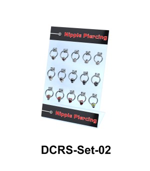 15 Nipple Piercing Rings Set DCRS-Set-02