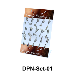 15 Double Nipple Piercing Set DPN-Set-01