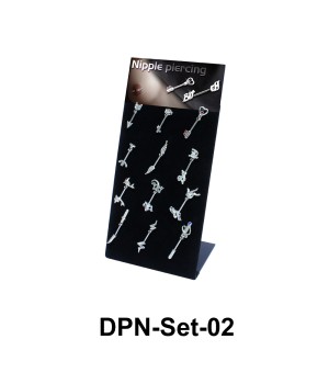 12 Double Nipple Piercing Set DPN-Set-02