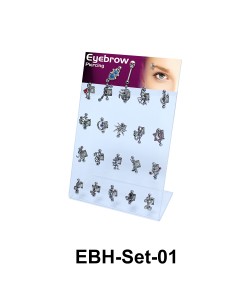 20 Eyebrow Piercing Shields Set EBH-Set-01