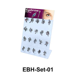 20 Eyebrow Piercing Shields Set EBH-Set-01