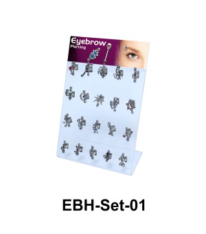 20 Eyebrow Piercing Shields Set EBH-Set-01