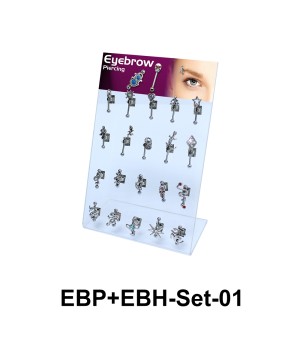 20 Eyebrow Piercing Set EBP+EBH-Set-01