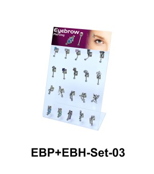 20 Eyebrow Piercing Set EBP+EBH-Set-03