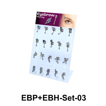 20 Eyebrow Piercing Set EBP+EBH-Set-03