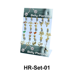15 Hearts & Love Belly Piercing Set HR-Set-01