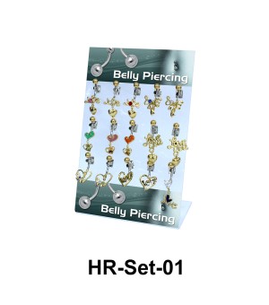 15 Hearts & Love Belly Piercing Set HR-Set-01