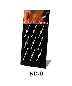 Empty 9 Clips Industrial Piercing Display IND-D