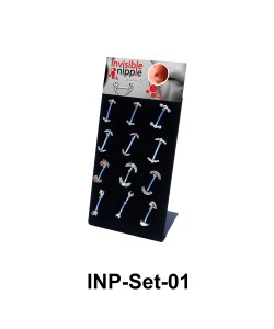 12 Invisible Nipple Piercing Set INP-Set-01