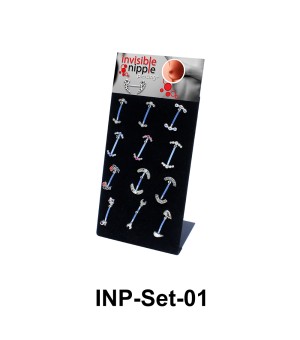 12 Invisible Nipple Piercing Set INP-Set-01