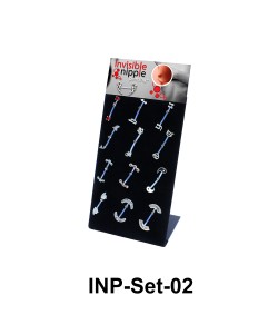 12 Invisible Nipple Piercing Set INP-Set-02