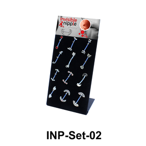 12 Invisible Nipple Piercing Set INP-Set-02