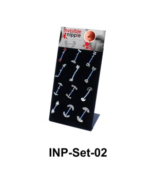 12 Invisible Nipple Piercing Set INP-Set-02