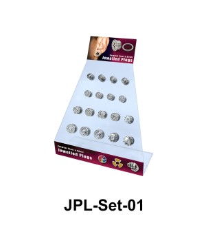 18 Jewelled Tunnels and Plugs Set JPL-Set-01