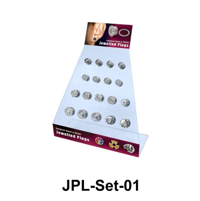 18 Jewelled Tunnels and Plugs Set JPL-Set-01