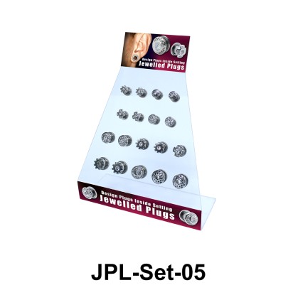 18 Jewelled Tunnels and Plugs Set JPL-Set-05