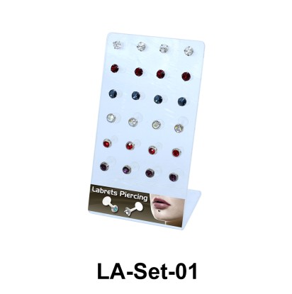 24 Labret Push-in Set LA-Set-01