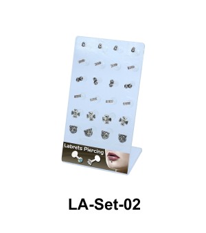 24 Labret Push-in Set LA-Set-02