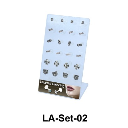 24 Labret Push-in Set LA-Set-02