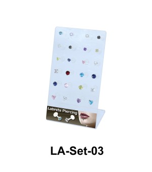 24 Labret Push-in Set LA-Set-03