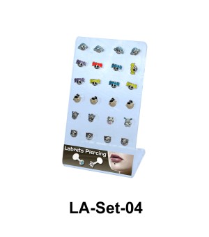 24 Labret Push-in Set LA-Set-04