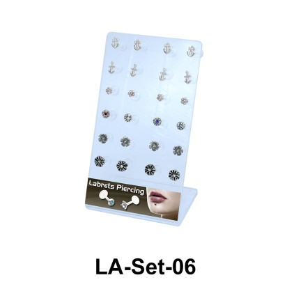 24 Labret Push-in Set LA-Set-06