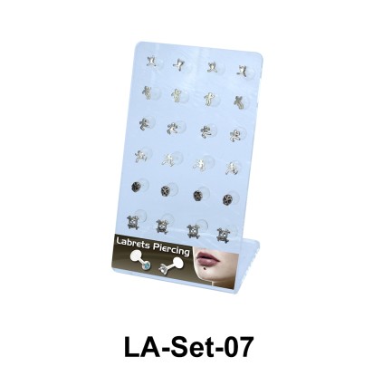 24 Labret Push-in Set LA-Set-07