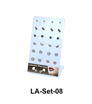 24 Labret Push-in Set LA-Set-08