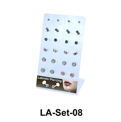 24 Labret Push-in Set LA-Set-08