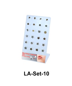 24 Enamel Labret Push-in Set LA-Set-10