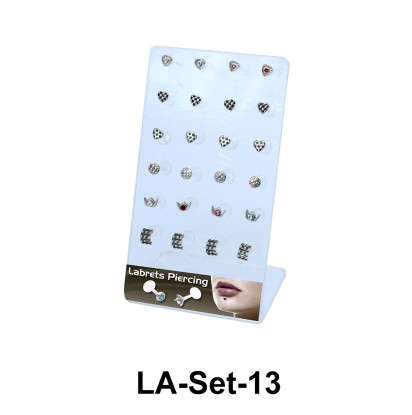 24 Labret Push-in Set LA-Set-13