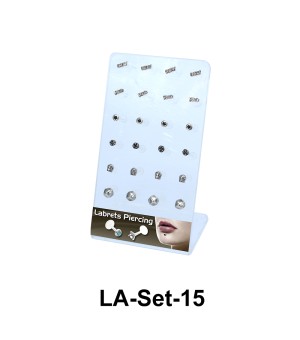 24 Labret Push-in Set LA-Set-15