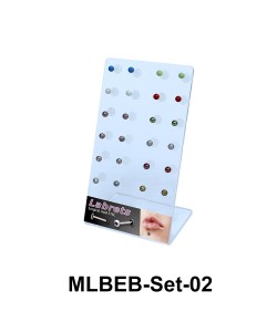 24 Enamel Balls Labret Piercing Set MLBEB-Set-02