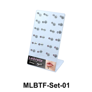 24 Labret Piercing Set MLBTF-Set-01