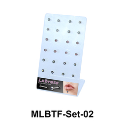24 Labret Piercing Set MLBTF-Set-02