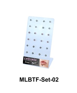 24 Labret Piercing Set MLBTF-Set-02