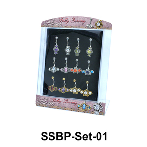 12 Belly Piercing Set SSBP-Set-01